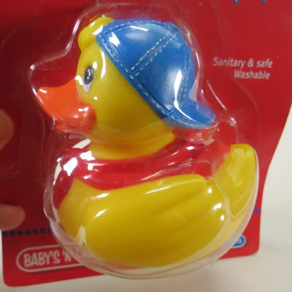Baby Boy set Birthday Bib, Rubber Ducky & Food Bath Mit